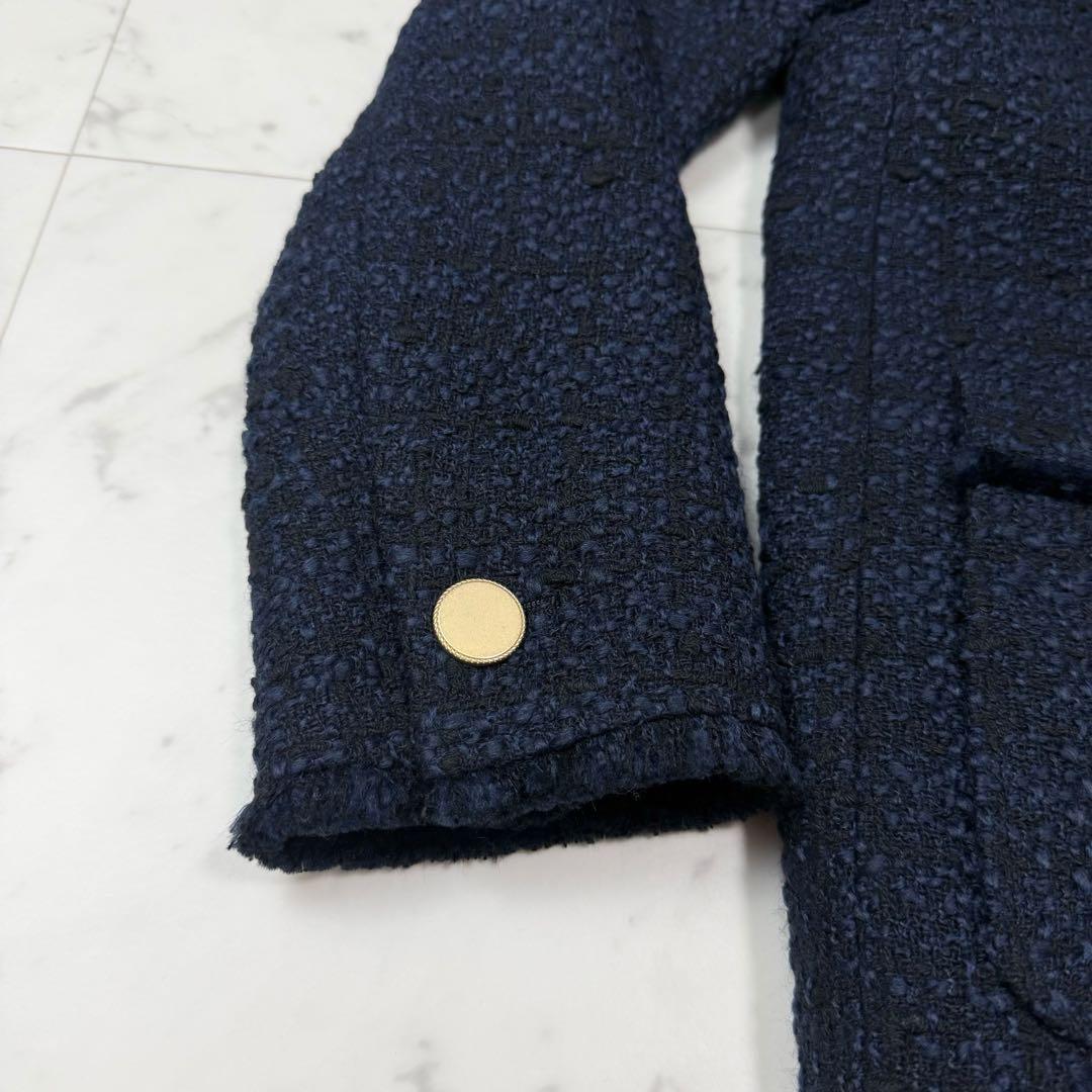 新品 23区2023AW GIOLICA ツイード ジャケット ネイビー 40