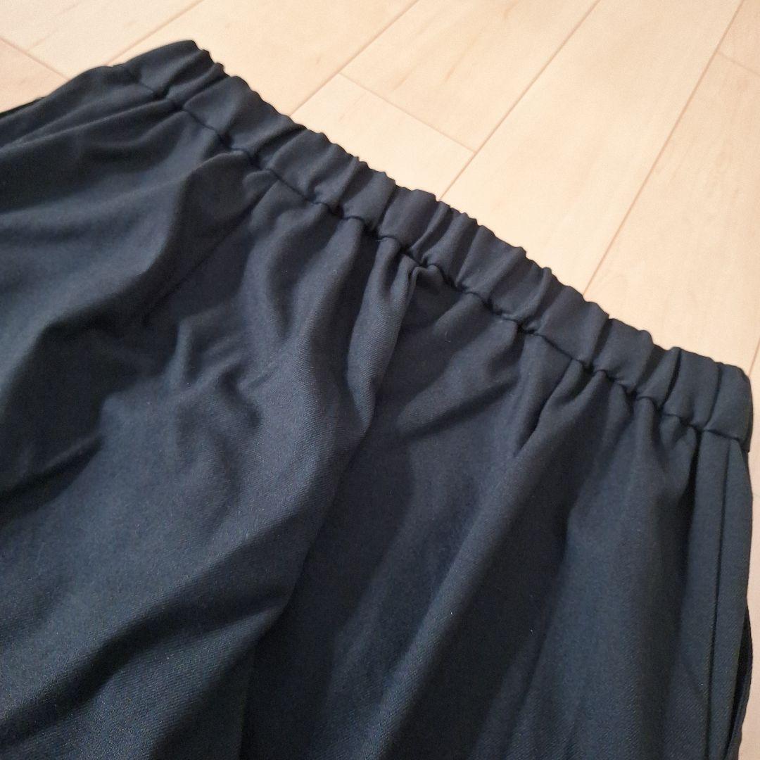 【新品】mizuiro ind/ミズイロインド　タックヘムパンツ　ブラック