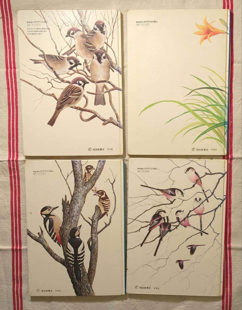 【版元品切れ】全冊著者直筆サイン本　薮内正幸　日本の野鳥 4冊セット　福音館