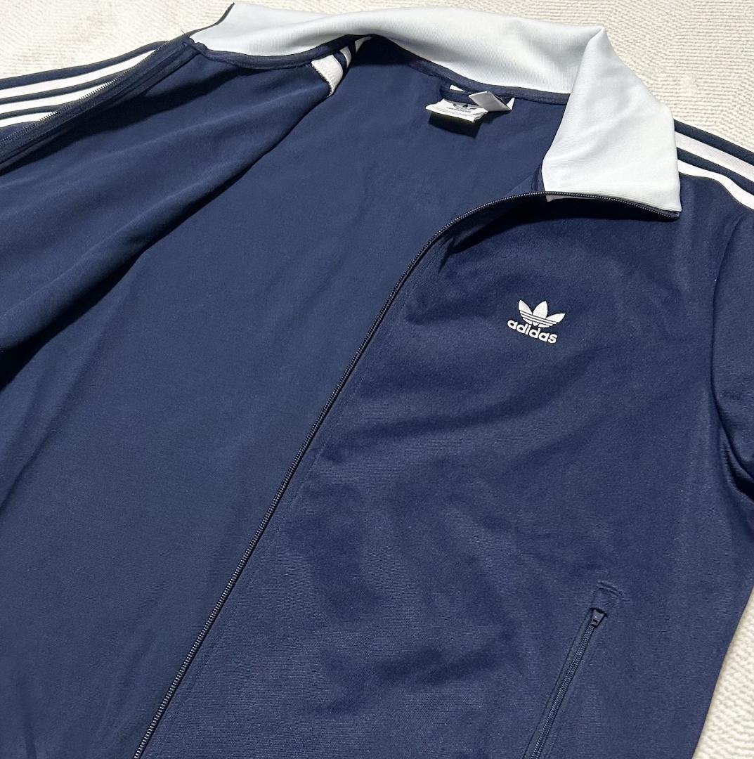 【TMY】adidas トラックジャケット ネイビー トレフォイルロゴ