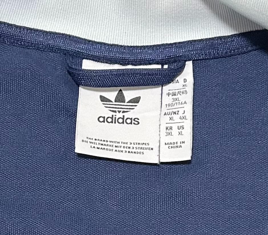 【TMY】adidas トラックジャケット ネイビー トレフォイルロゴ