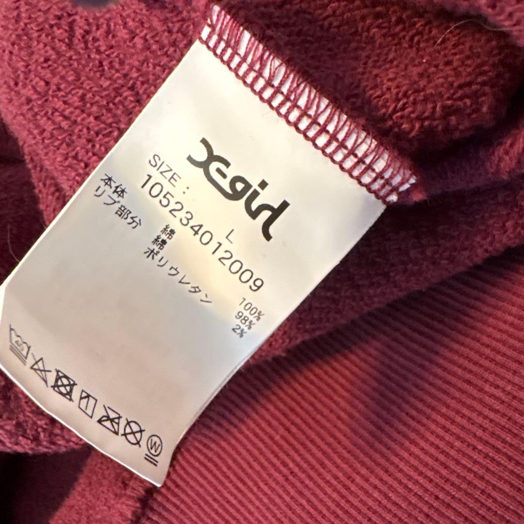 Xgirl ワインレッドパーカー ロンT2枚セット