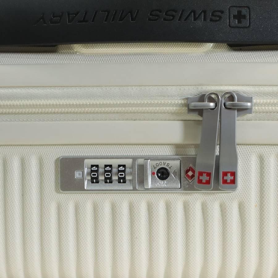 展示品 スイスミリタリー 20インチ スーツケース ホワイト 機内持ち込みサイズ