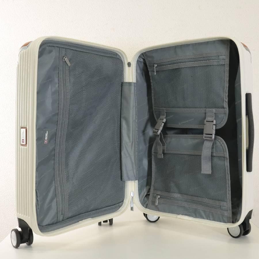 展示品 スイスミリタリー 20インチ スーツケース ホワイト 機内持ち込みサイズ