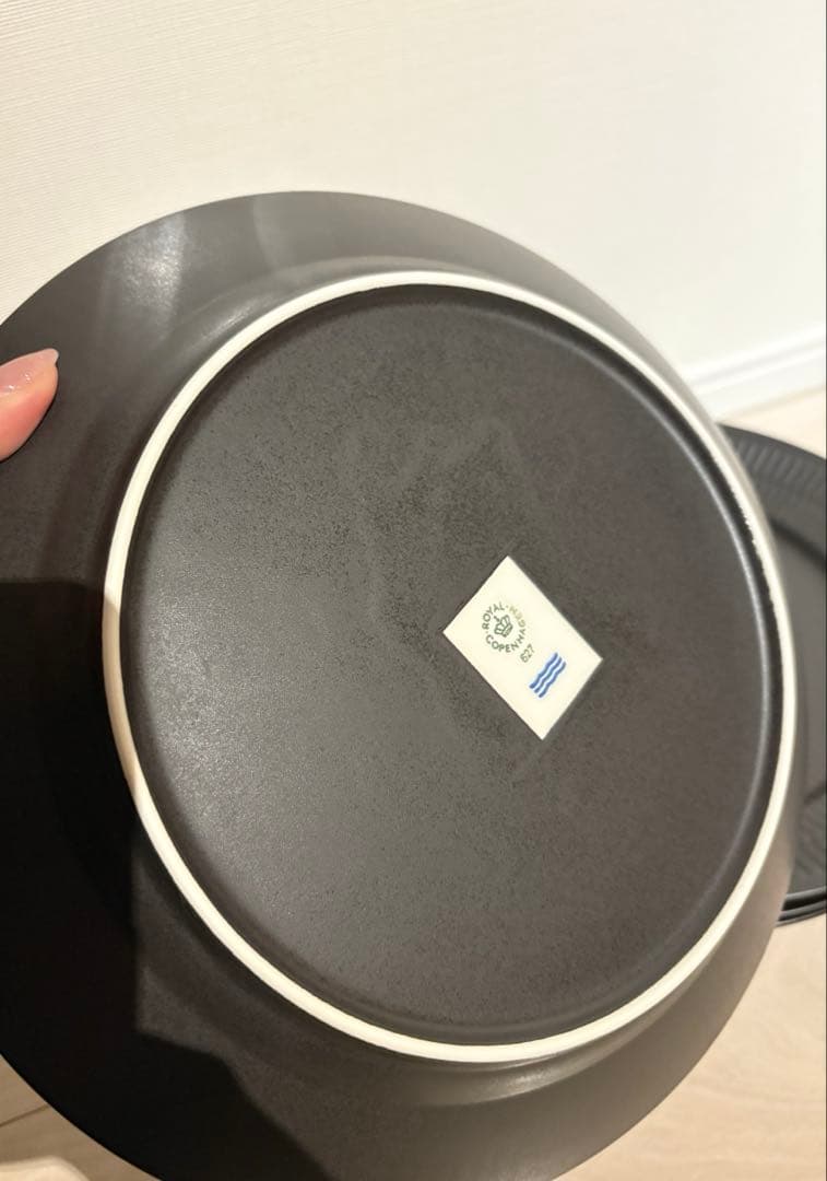 【超希少】真っ黒なロイヤルコペンハーゲン 27cm ブラックフルーテッド 4枚