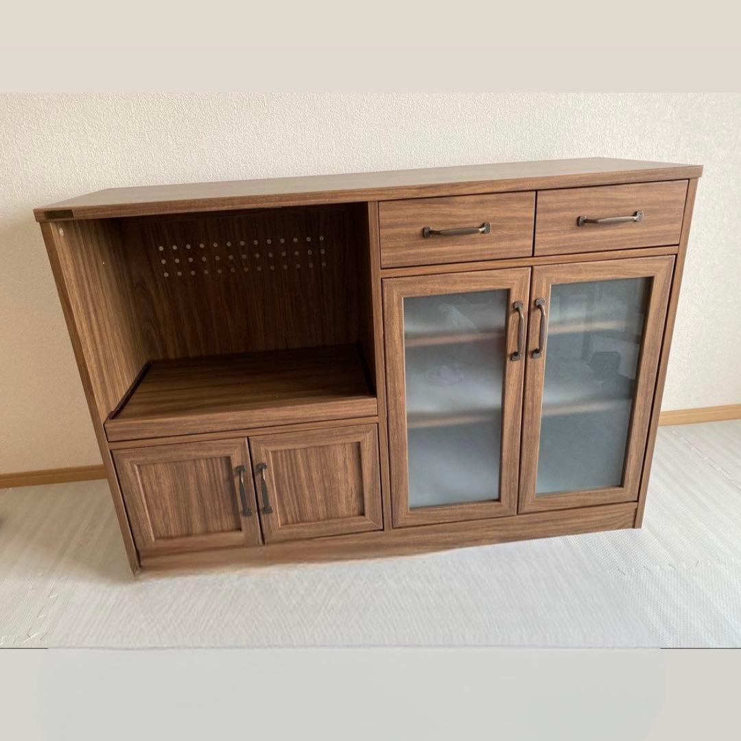 【食器棚】キッチンカウンター・レンジボード【幅118】