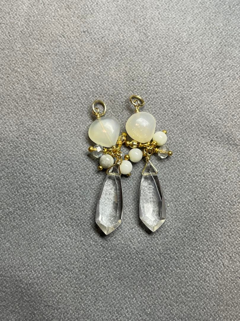 アガット10kピアスチャーム