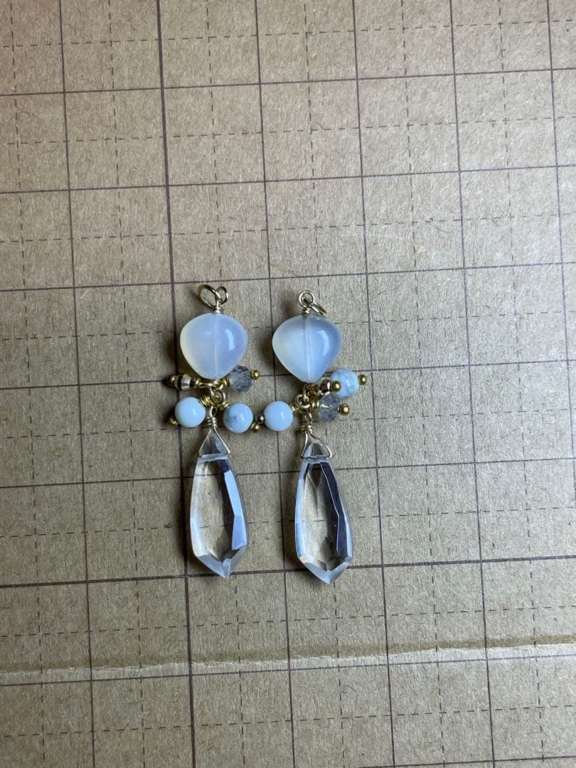 アガット10kピアスチャーム