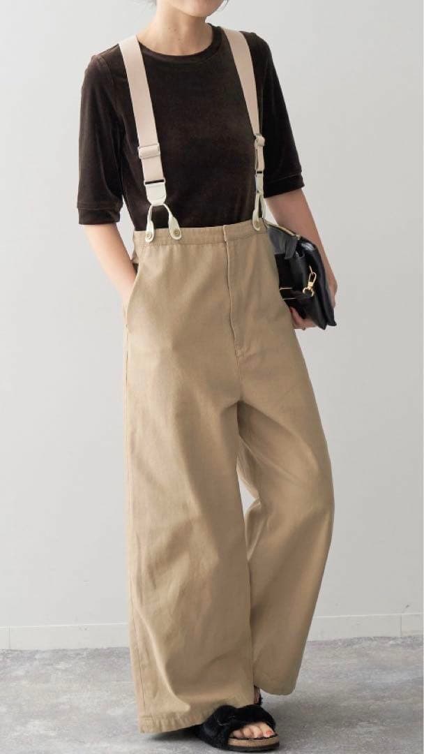 新品Spick and span サスペンダー付きワーカーパンツ サイズ36