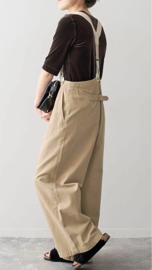 新品Spick and span サスペンダー付きワーカーパンツ サイズ36