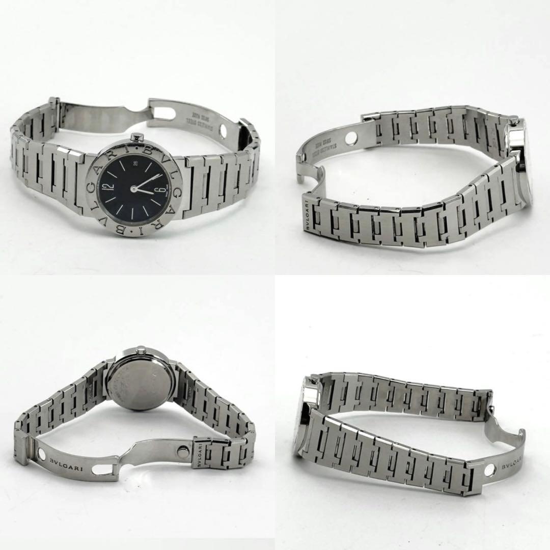 BVLGARI bb26ss 腕時計　シルバー　ブラック文字盤　付属品有り