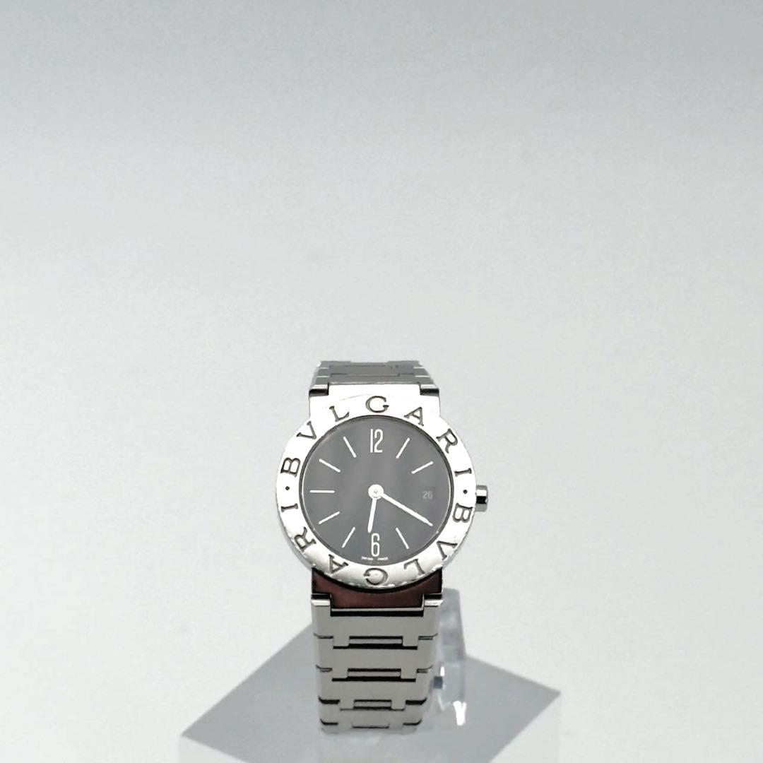 BVLGARI bb26ss 腕時計　シルバー　ブラック文字盤　付属品有り