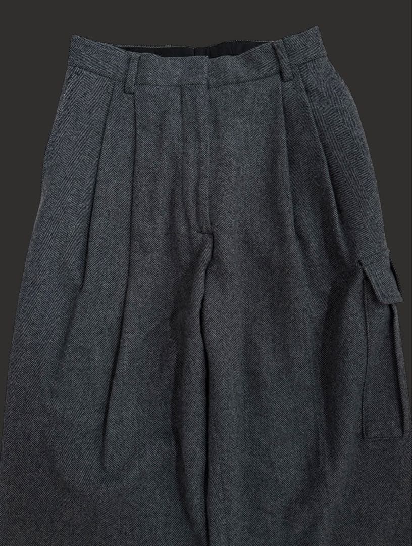 2020AW DRIES VAN NOTENウール ヘリンボーン カーゴ パンツ