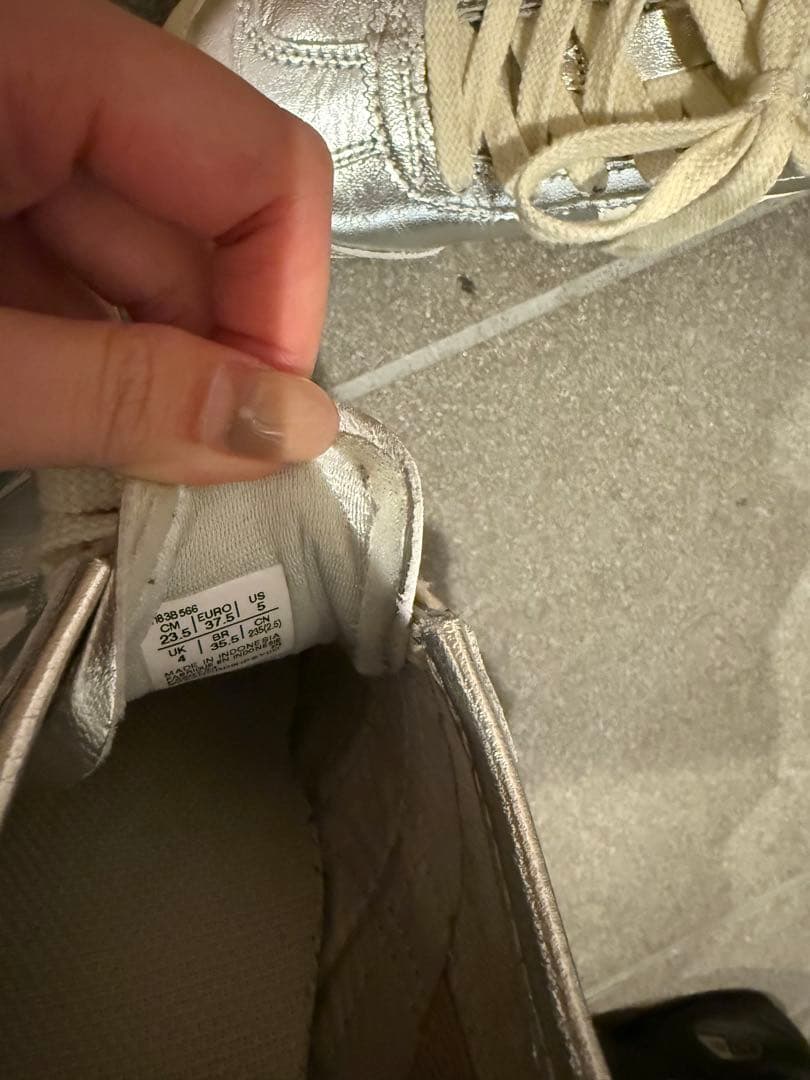 Onitsuka Tiger Mexico 66 シルバー スニーカー 37.5