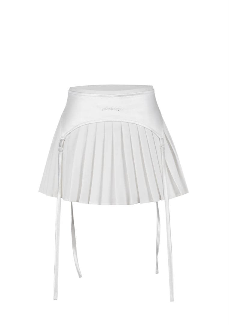 AND Garter mini skirt white Mサイズ　andwang