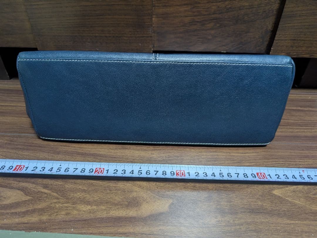 【極美品】マザーハウス トートバッグ 本革 ネイビー 間口2way A4収納可