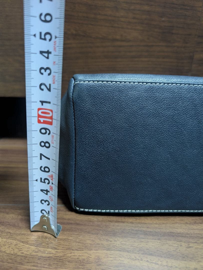 【極美品】マザーハウス トートバッグ 本革 ネイビー 間口2way A4収納可