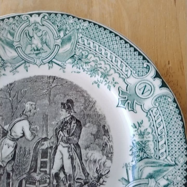 【専用】フランスアンティーク　サルグミンヌグリザイユ　デザート皿