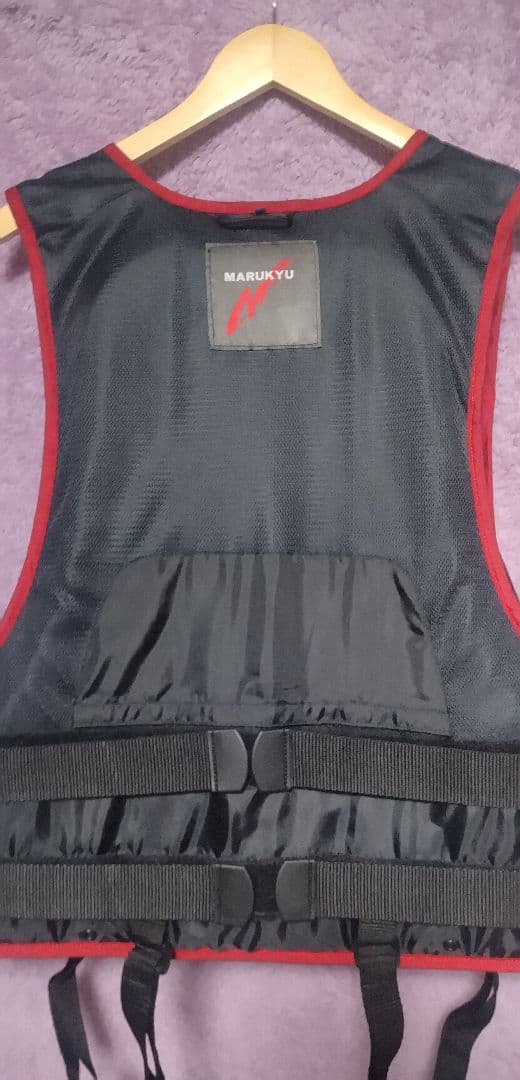 MARUKYU フィッシングベスト 赤