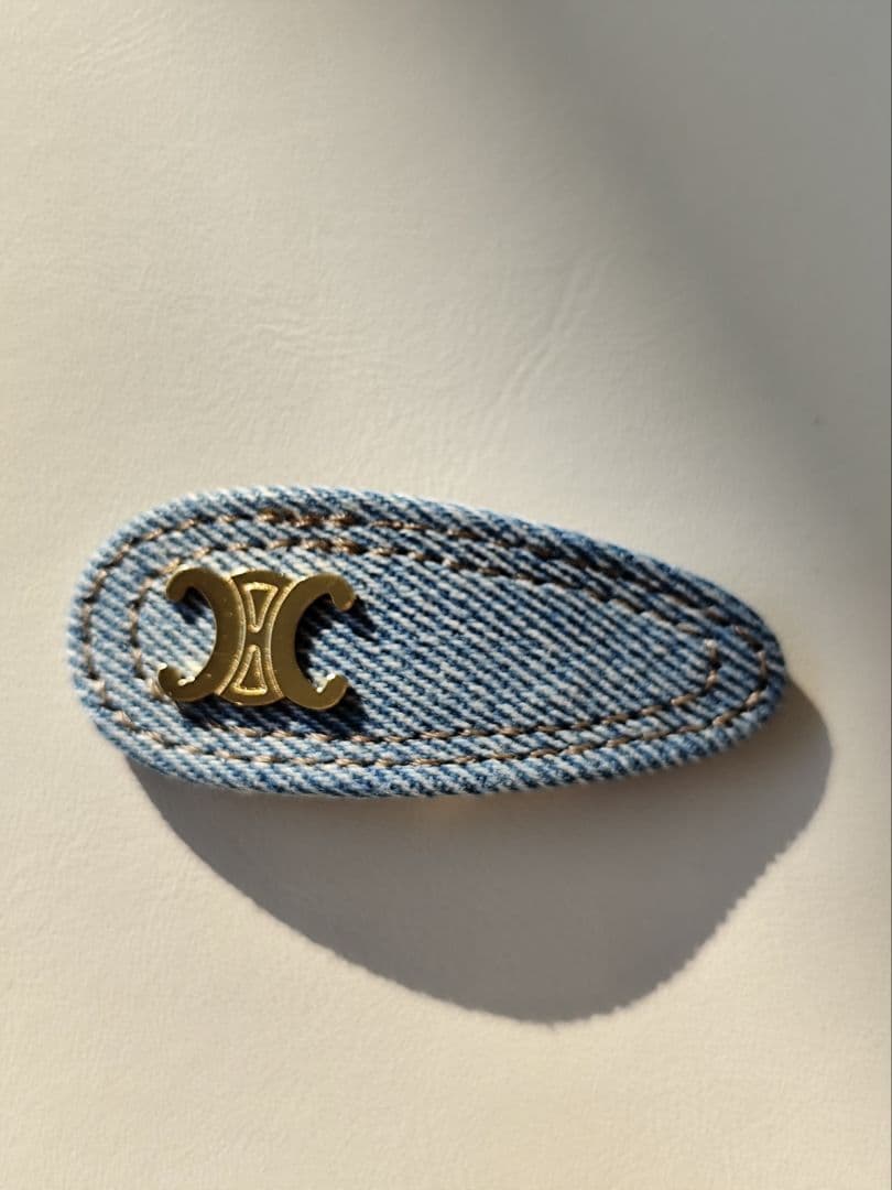 A。CELINE　デニムカチューシャとヘアクリップ2点セット