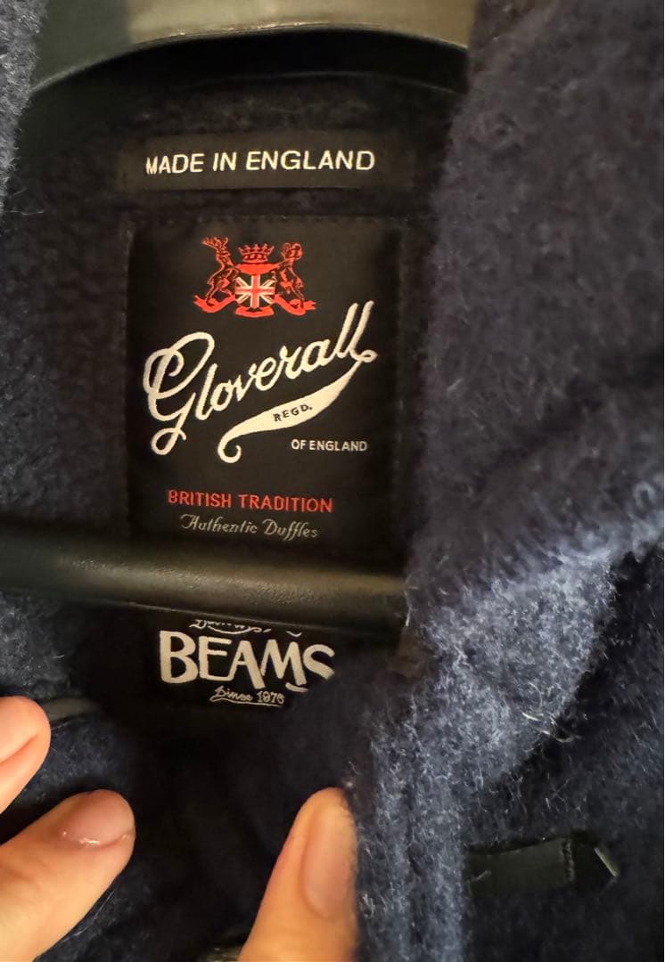 英国製ビームス×グローバーオール　縮絨ウールダッフルコート