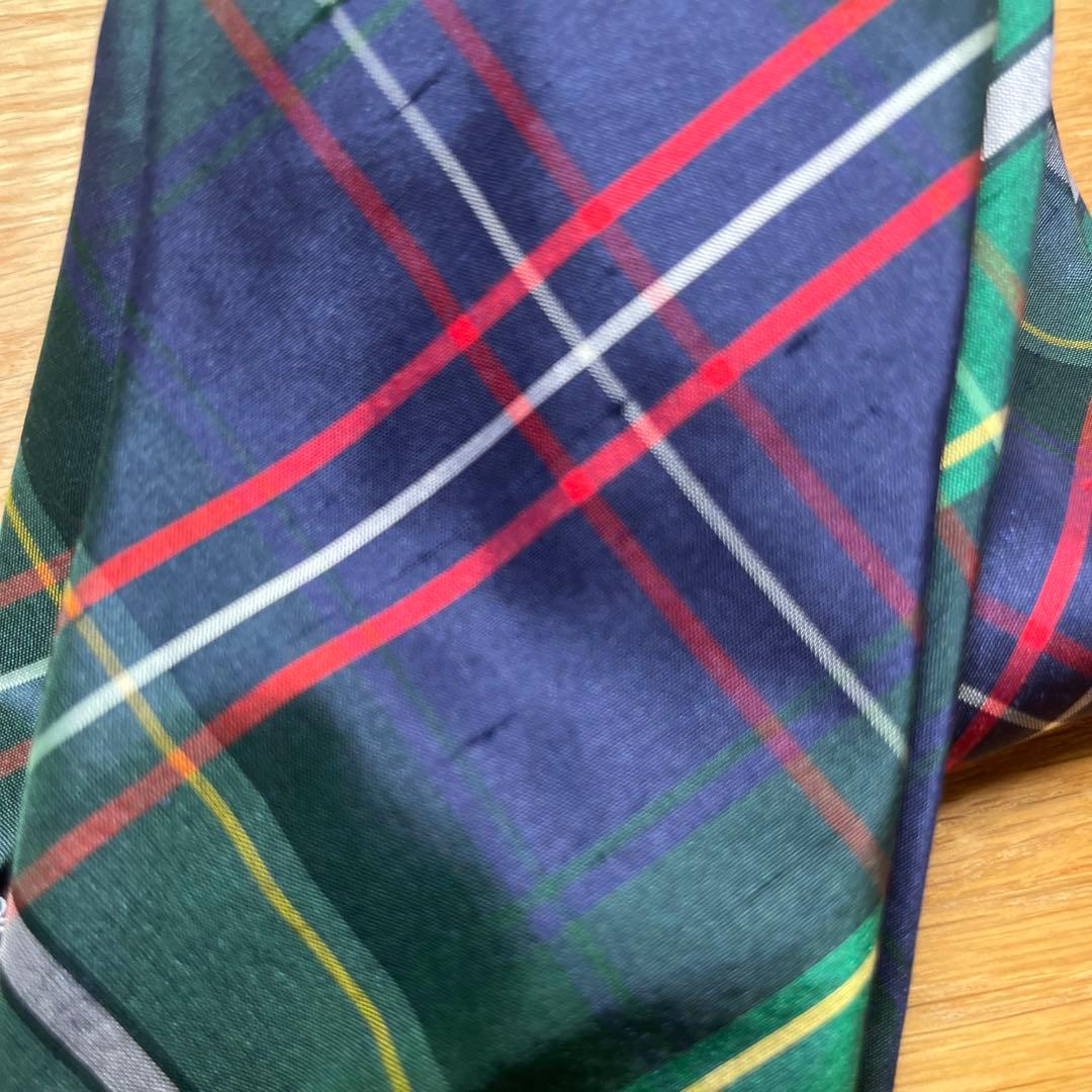 JOHN COMFORT シルク チェック柄 ネクタイ