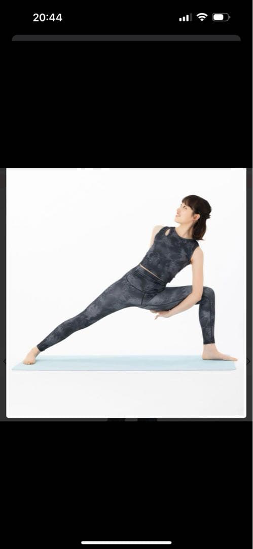 スリング アシンメトリータンクトップ/ウエストギャザーレギンス　L