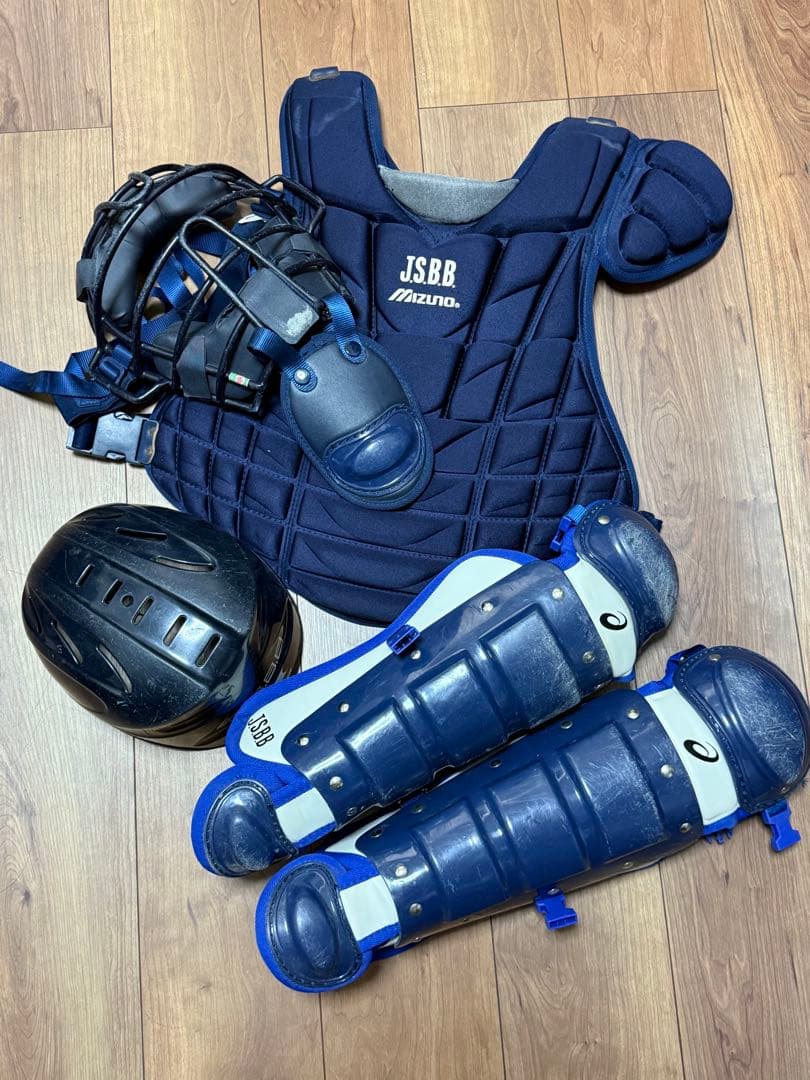 JSBBキャッチャー用防具　ネイビー