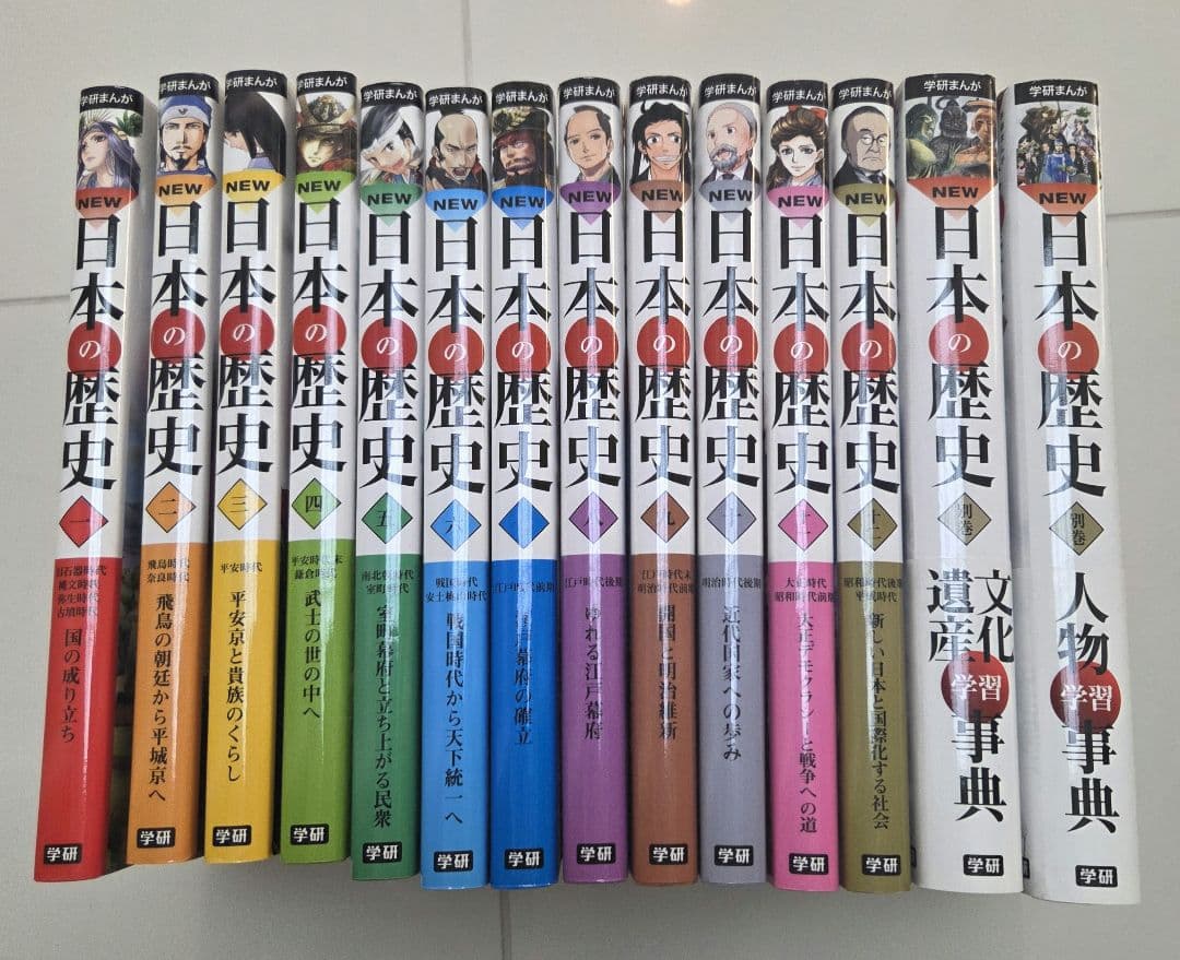 学研まんがNEW日本の歴史 全12巻　+　人物事典　文化遺産事典　付録