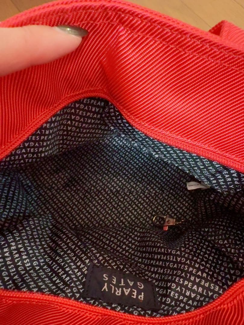 PEARLY GATES 濃いめのピンクトートバッグ