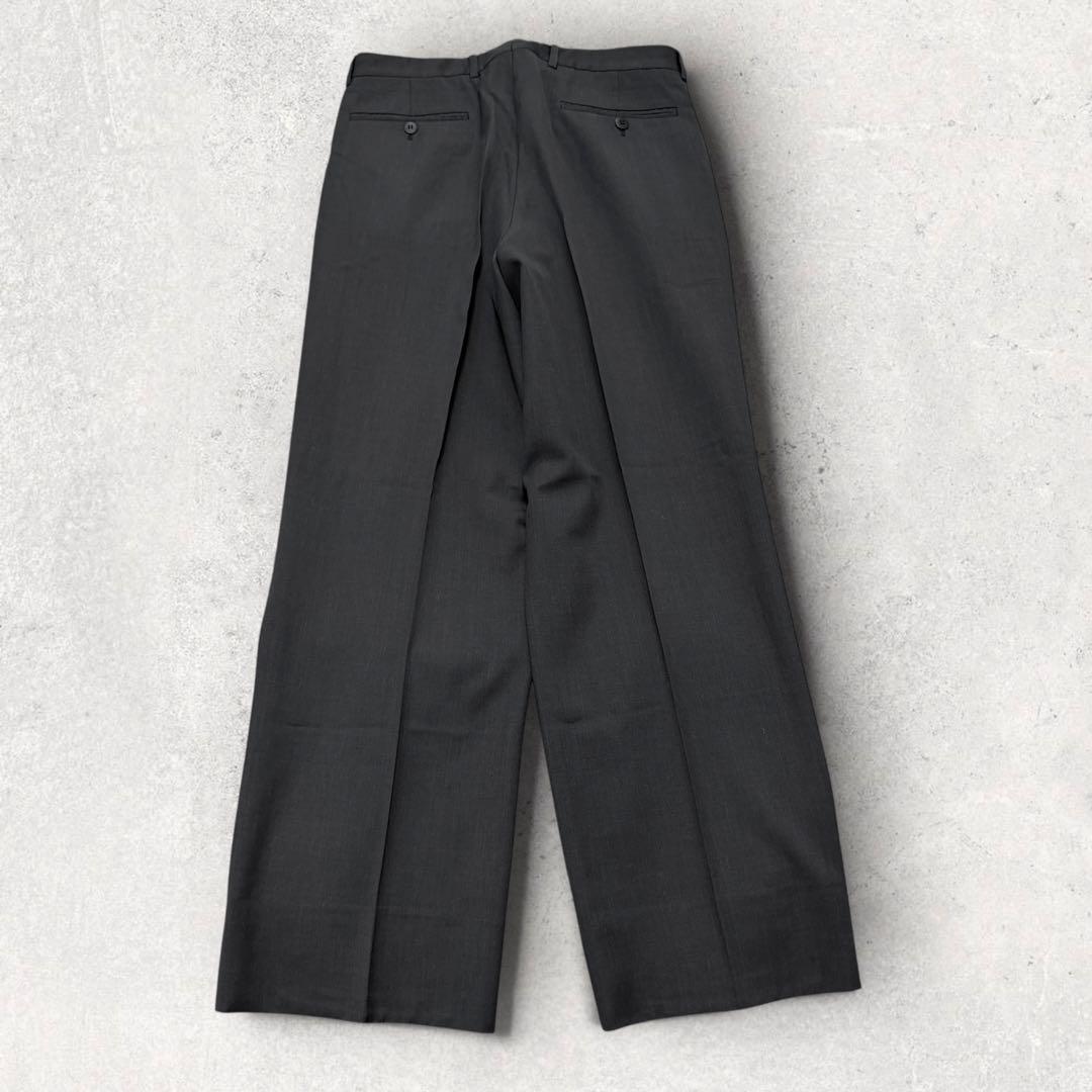 【美品　90s　希少L！】ジョルジオアルマーニ　ワイドスラックス　ウール100%