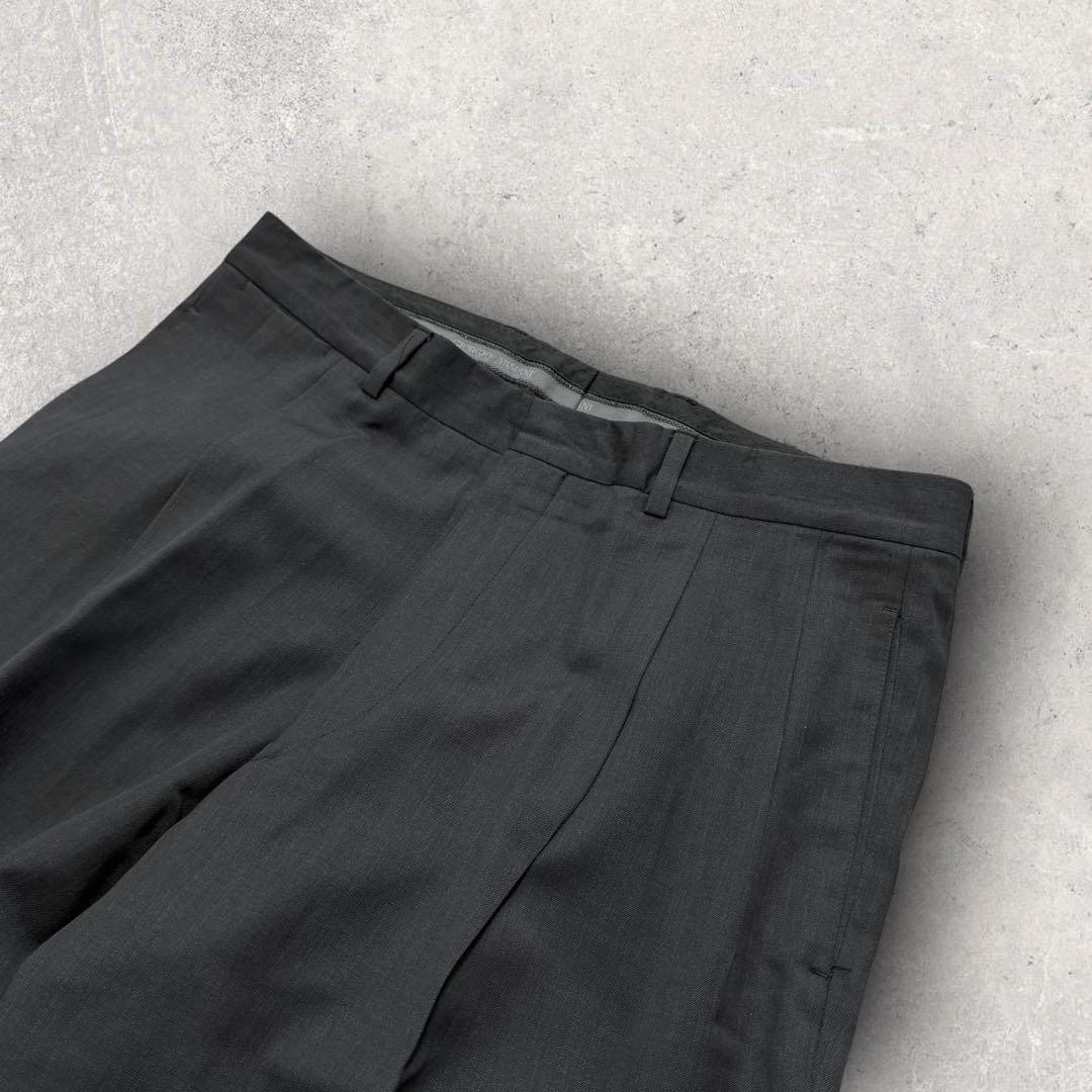 【美品　90s　希少L！】ジョルジオアルマーニ　ワイドスラックス　ウール100%