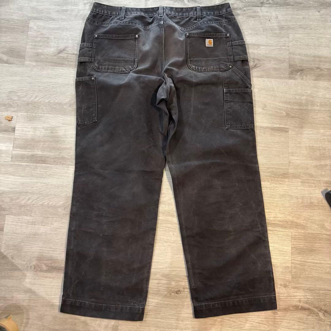Carhartt ダブルニー極太シルエットフェードブラック ワークパンツ#532