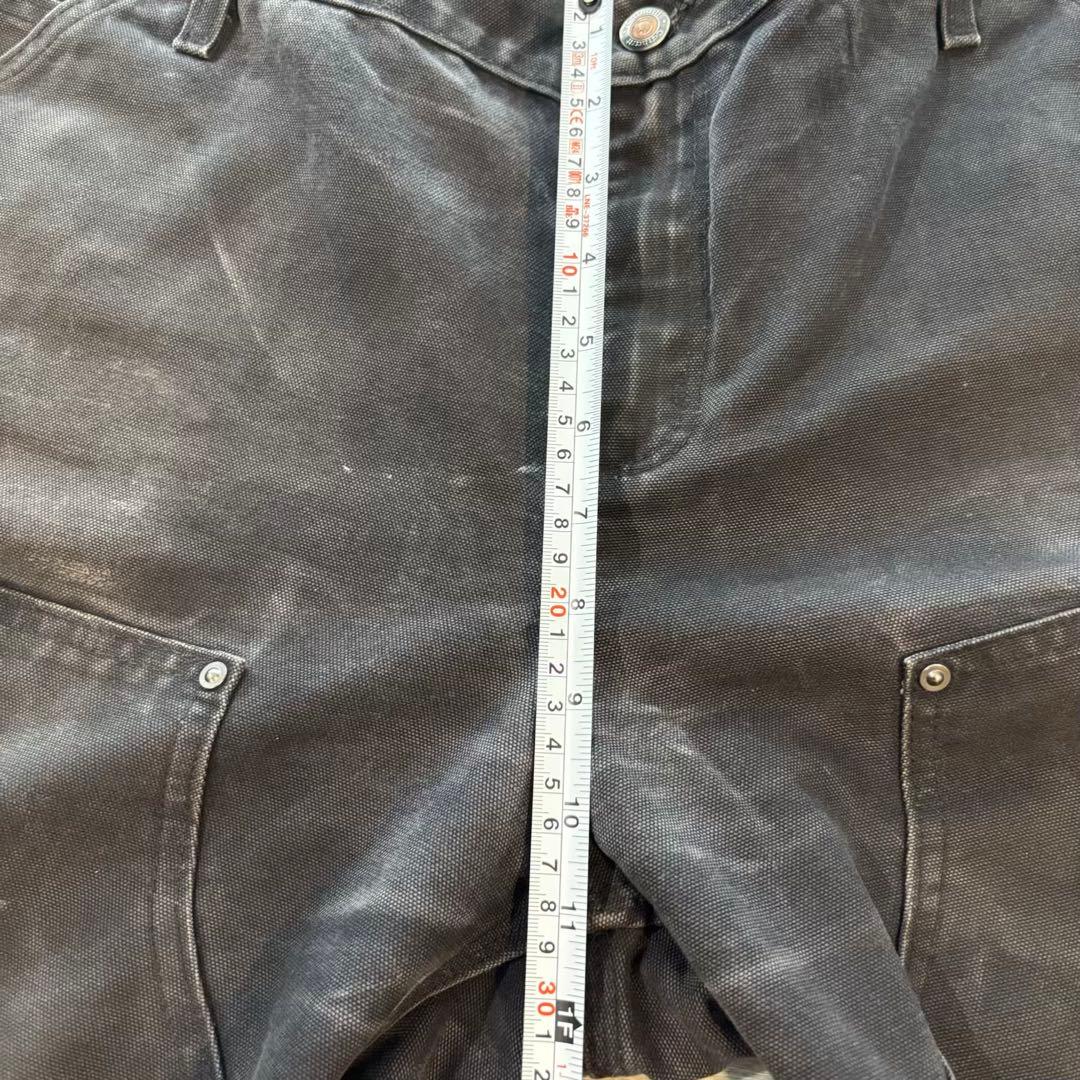 Carhartt ダブルニー極太シルエットフェードブラック ワークパンツ#532