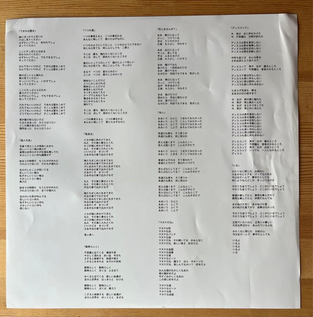 坂本慎太郎　できれば愛を　アナログレコード