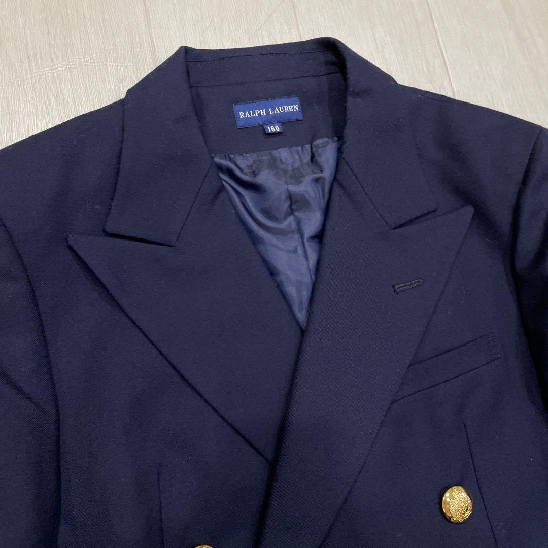 Ralph Lauren 紺ブレ ジャケット 金ボタン ダブルジャケット160㎝
