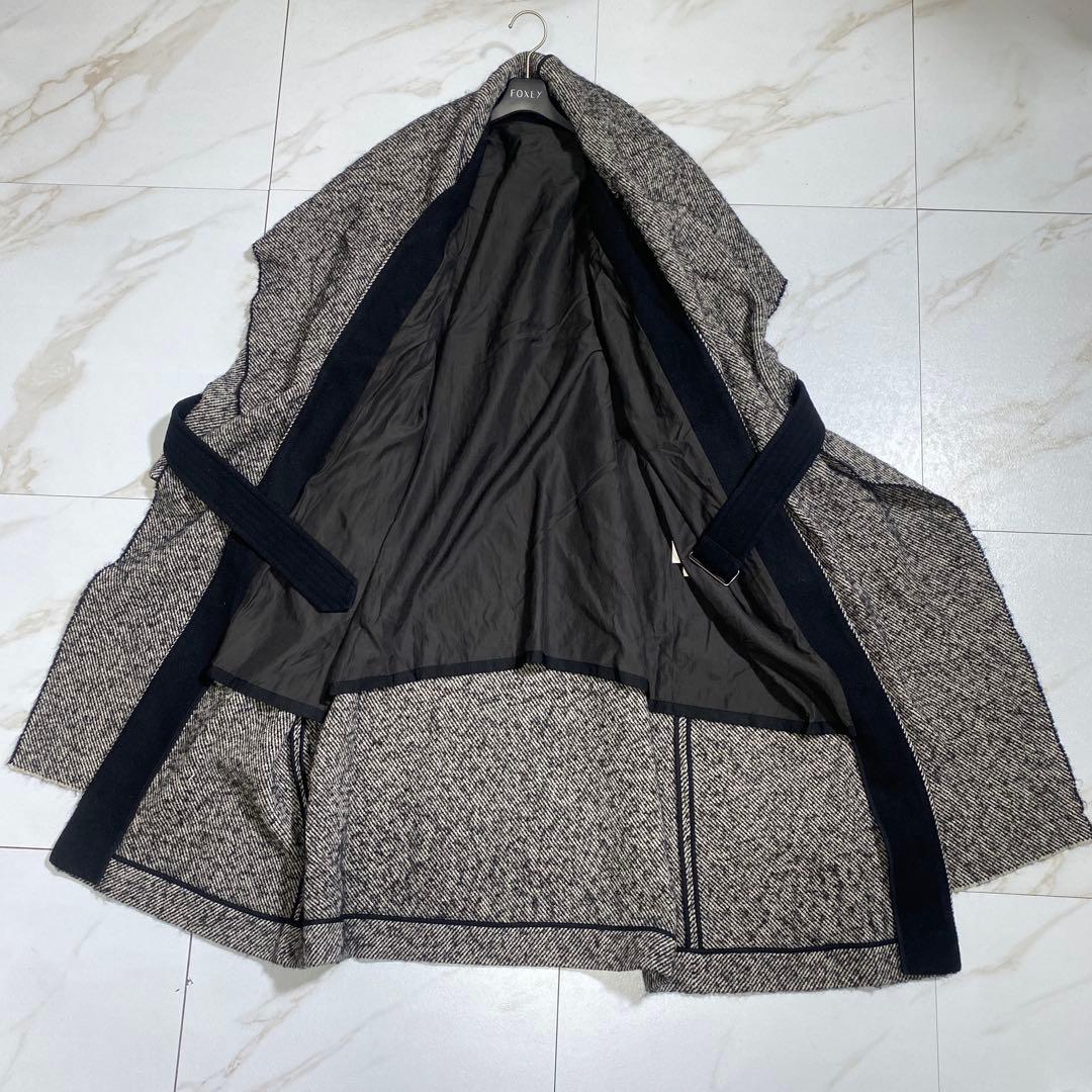 eizo1103 専用YLEVE アルパカツイル ドレープカラーベルデッドコート