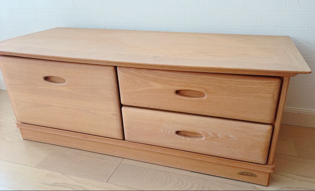 旭川家具 チェスト ローチェスト 木製 引き出し3つ
