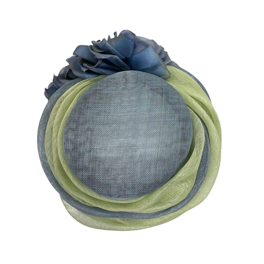 maxim エレガントハット 緑と青のグラデーション