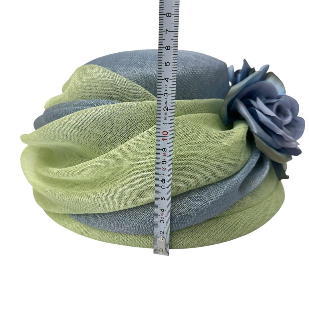 maxim エレガントハット 緑と青のグラデーション