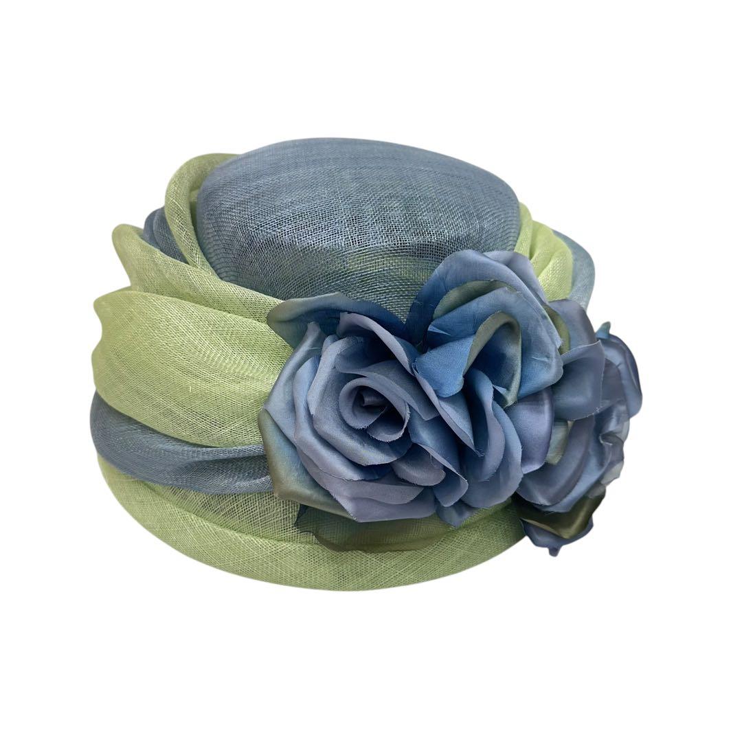 maxim エレガントハット 緑と青のグラデーション