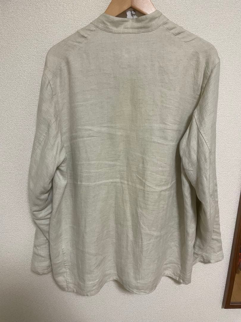 COMOLI リネンヘリンボーン スタンドカラージャケット