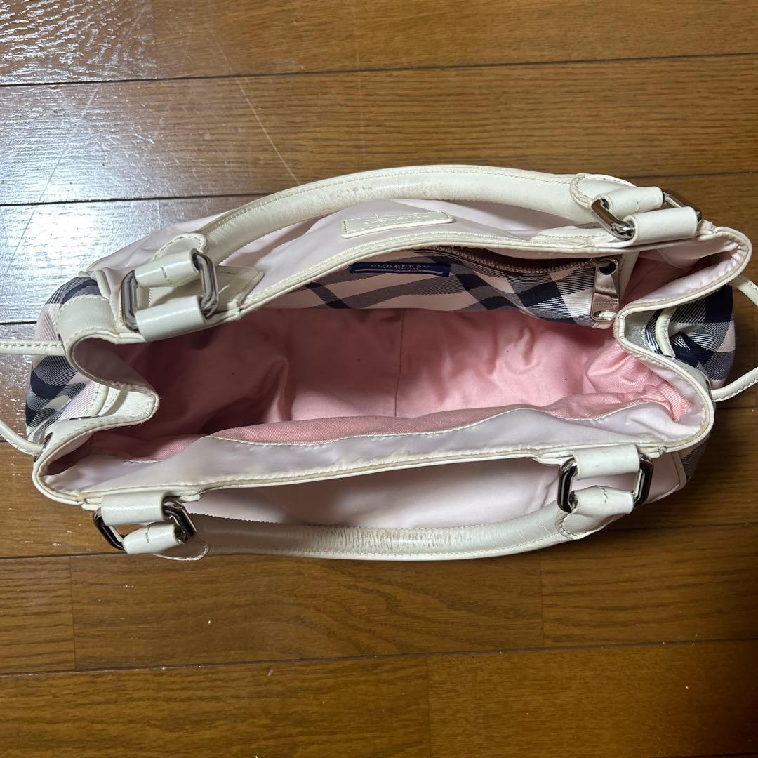 ピンク 合成皮革 トートバッグ