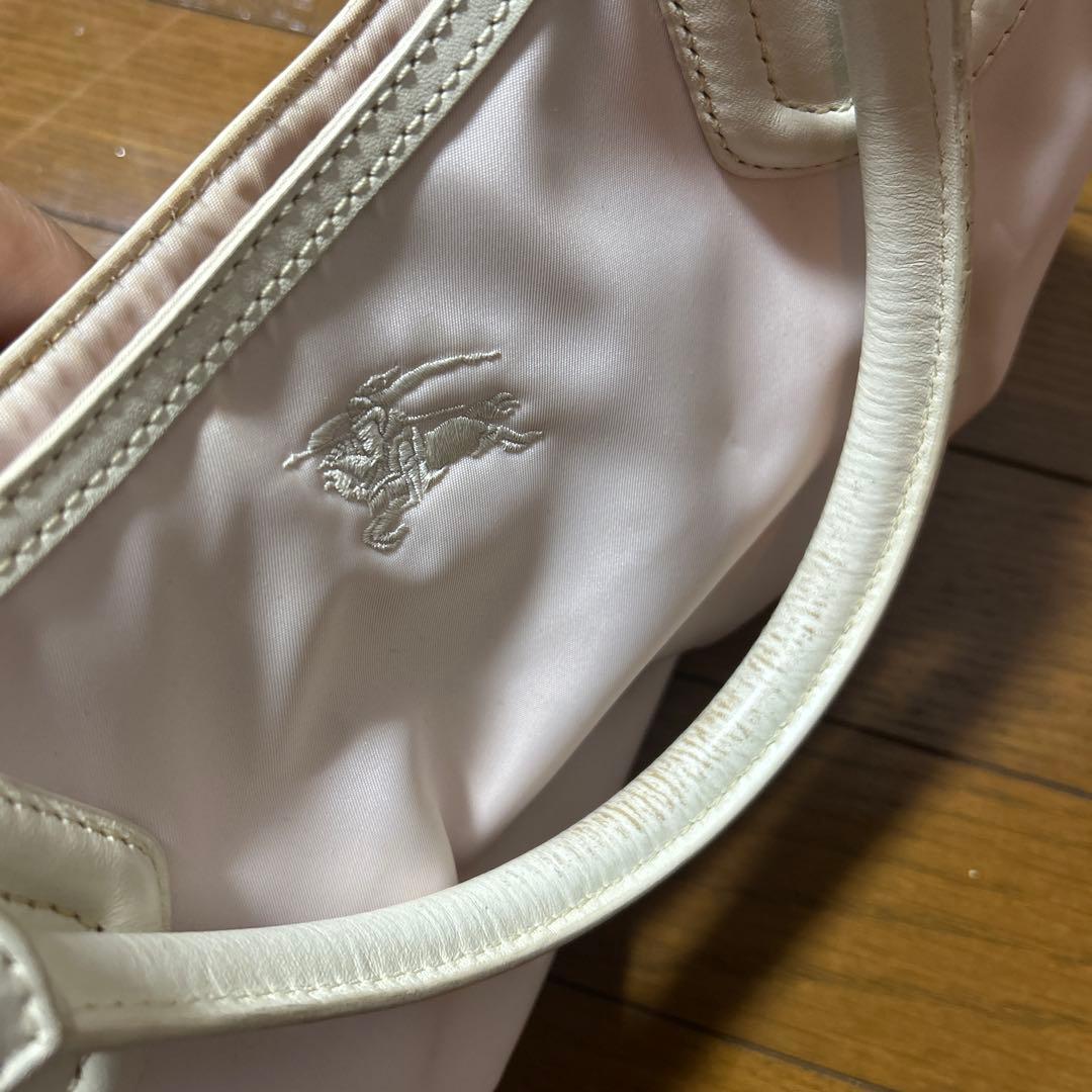 ピンク 合成皮革 トートバッグ