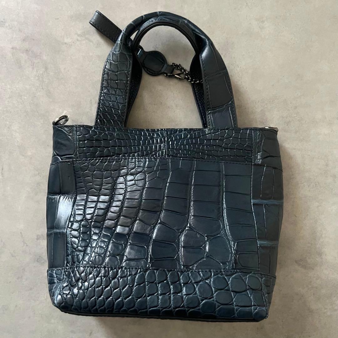 【未使用】 三宝 クロコダイル sampo マット バッグ crocodile