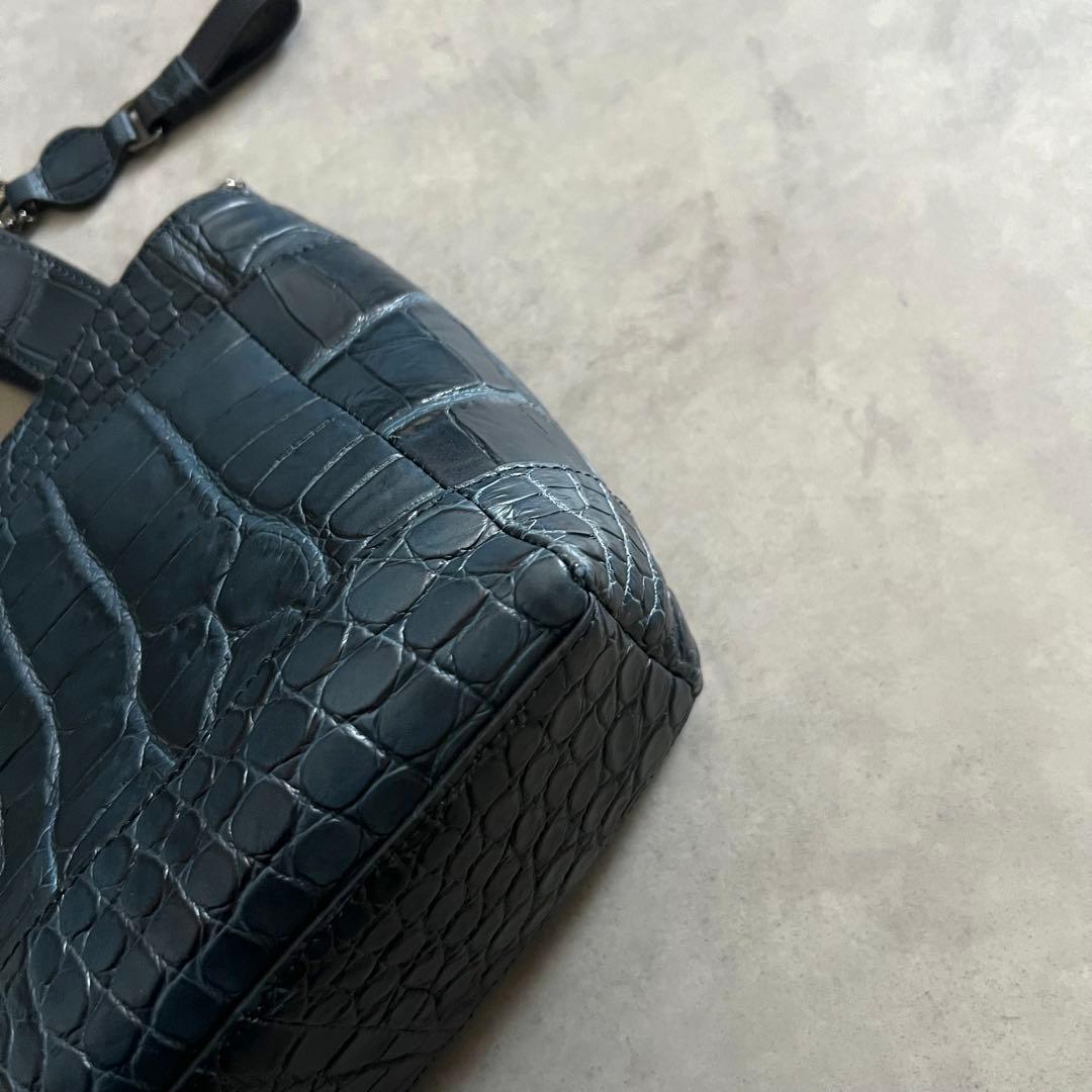 【未使用】 三宝 クロコダイル sampo マット バッグ crocodile