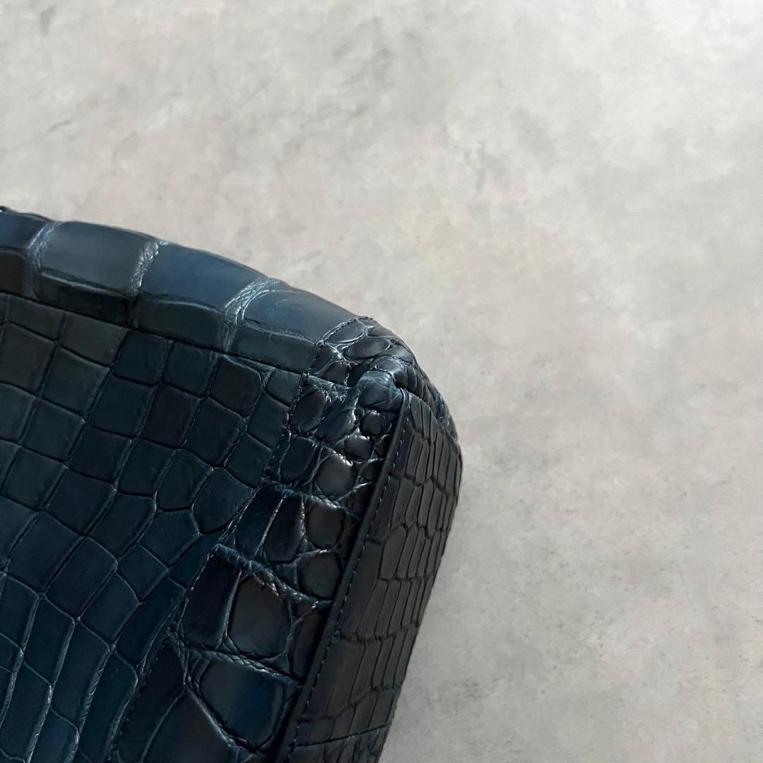 【未使用】 三宝 クロコダイル sampo マット バッグ crocodile