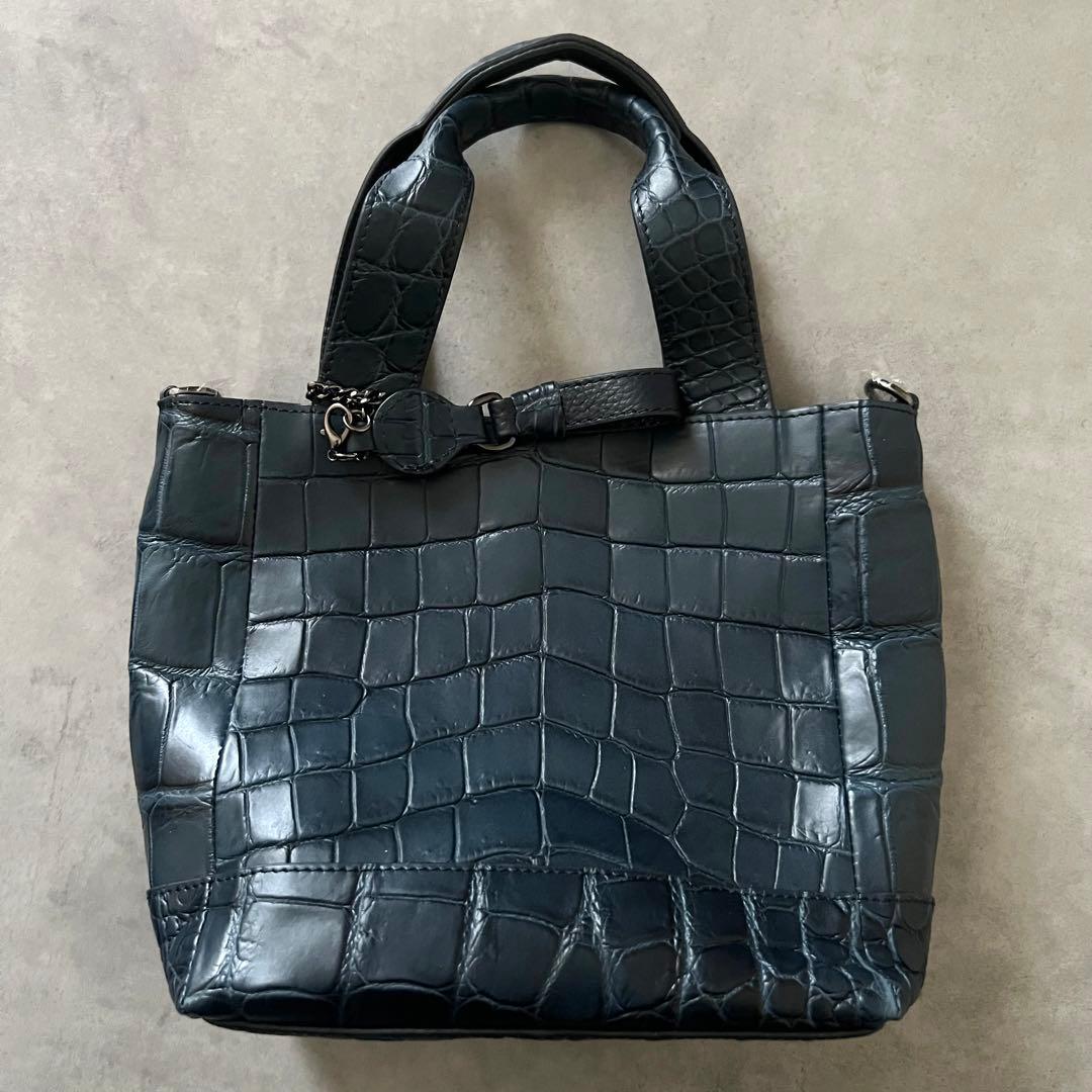 【未使用】 三宝 クロコダイル sampo マット バッグ crocodile