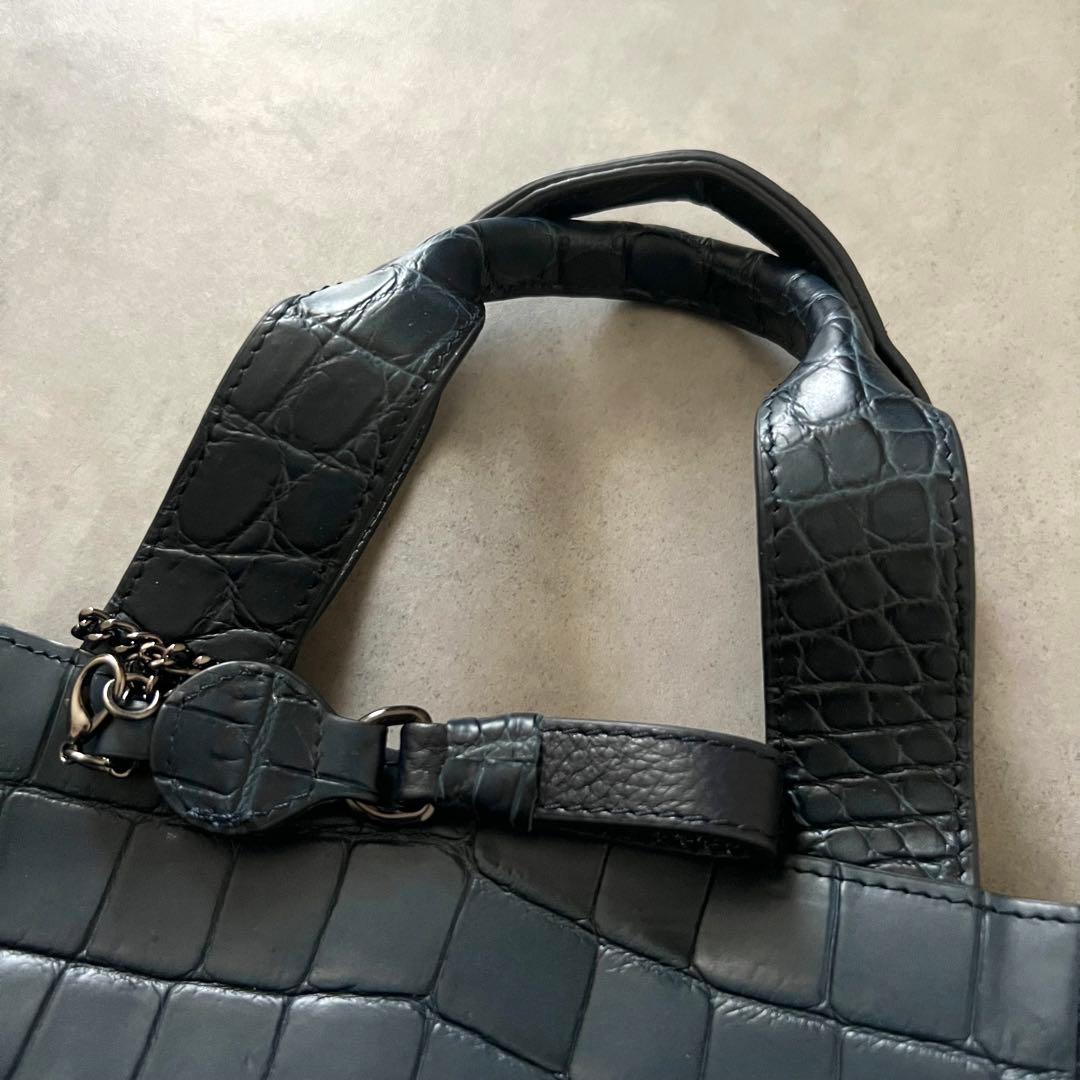 【未使用】 三宝 クロコダイル sampo マット バッグ crocodile