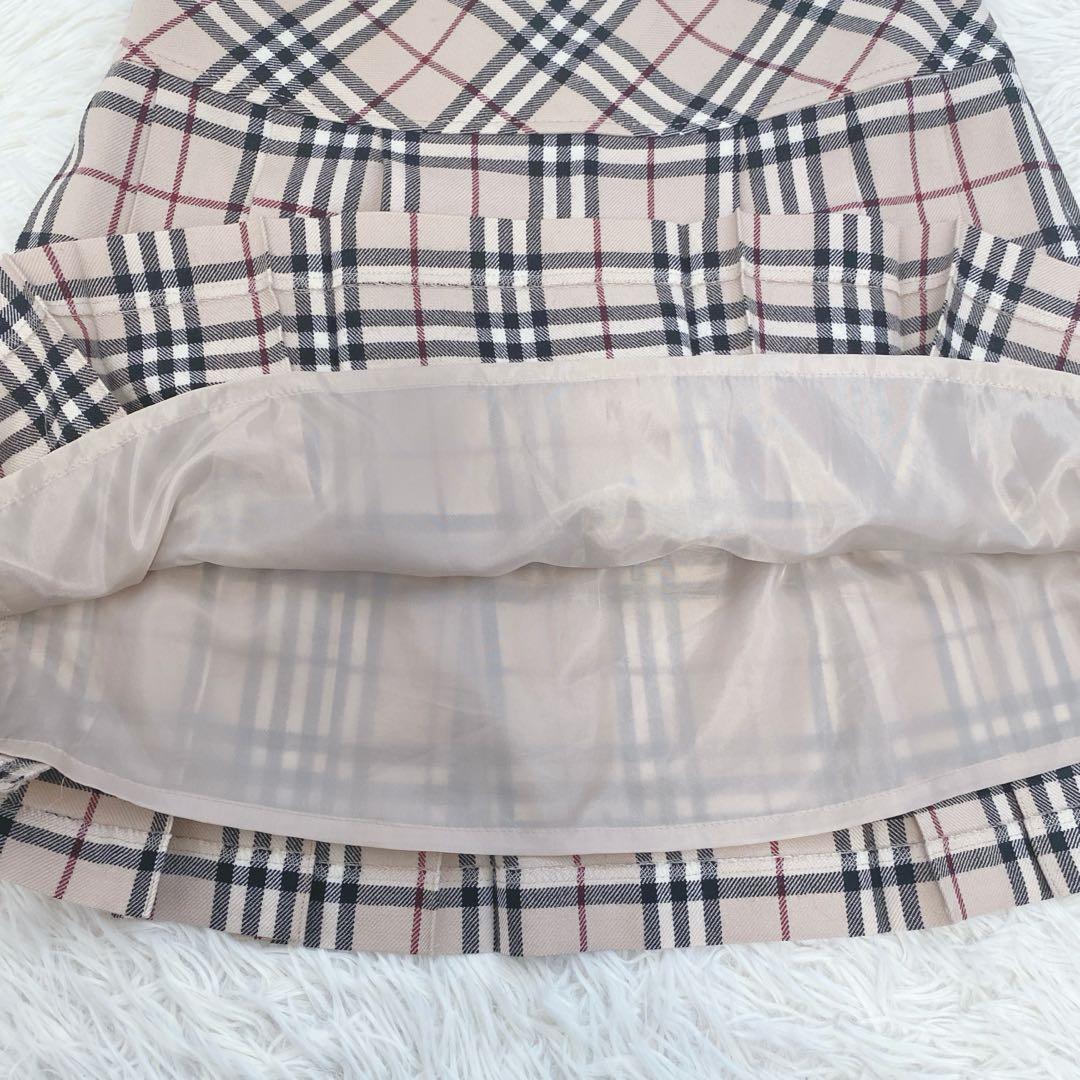 バーバリーブルーレーベル ノバチェック柄 プリーツミニスカート 安室奈美恵